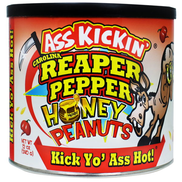 Ass Kickin Carolina Reaper Honey Peanuts 340gm (12oz)