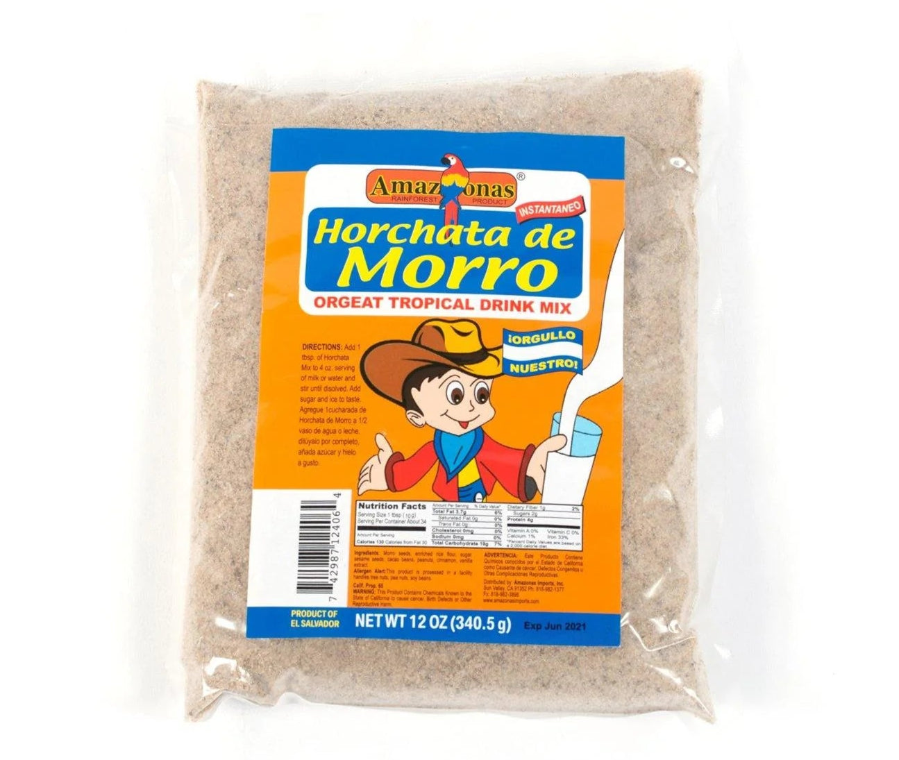 Amazonas Horchata de Morro Drink Mix 397gm (14oz)