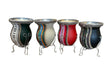 Andean Aguayo Fabric and leather wrapped Calabash Yerba Mate Gourd - Chile Mojo