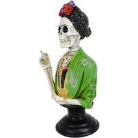Day of the Dead Hand Painted Frida Kahlo Bust Centrepiece - Chile Mojo