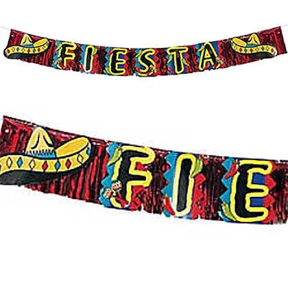 Fringed Fiesta Foil Banner - 2 metres - Chile Mojo