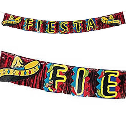 Fringed Fiesta Foil Banner - 2 metres