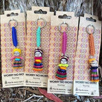Guatemalan Large Worry Doll - Key ring/bag tag - Chile Mojo