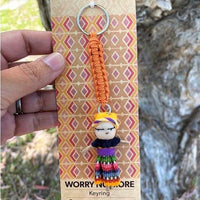 Guatemalan Large Worry Doll - Key ring/bag tag - Chile Mojo