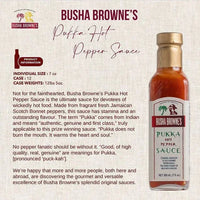 Busha Brownes Pukka Hot Pepper Sauce 200ml (7oz) - Chile Mojo