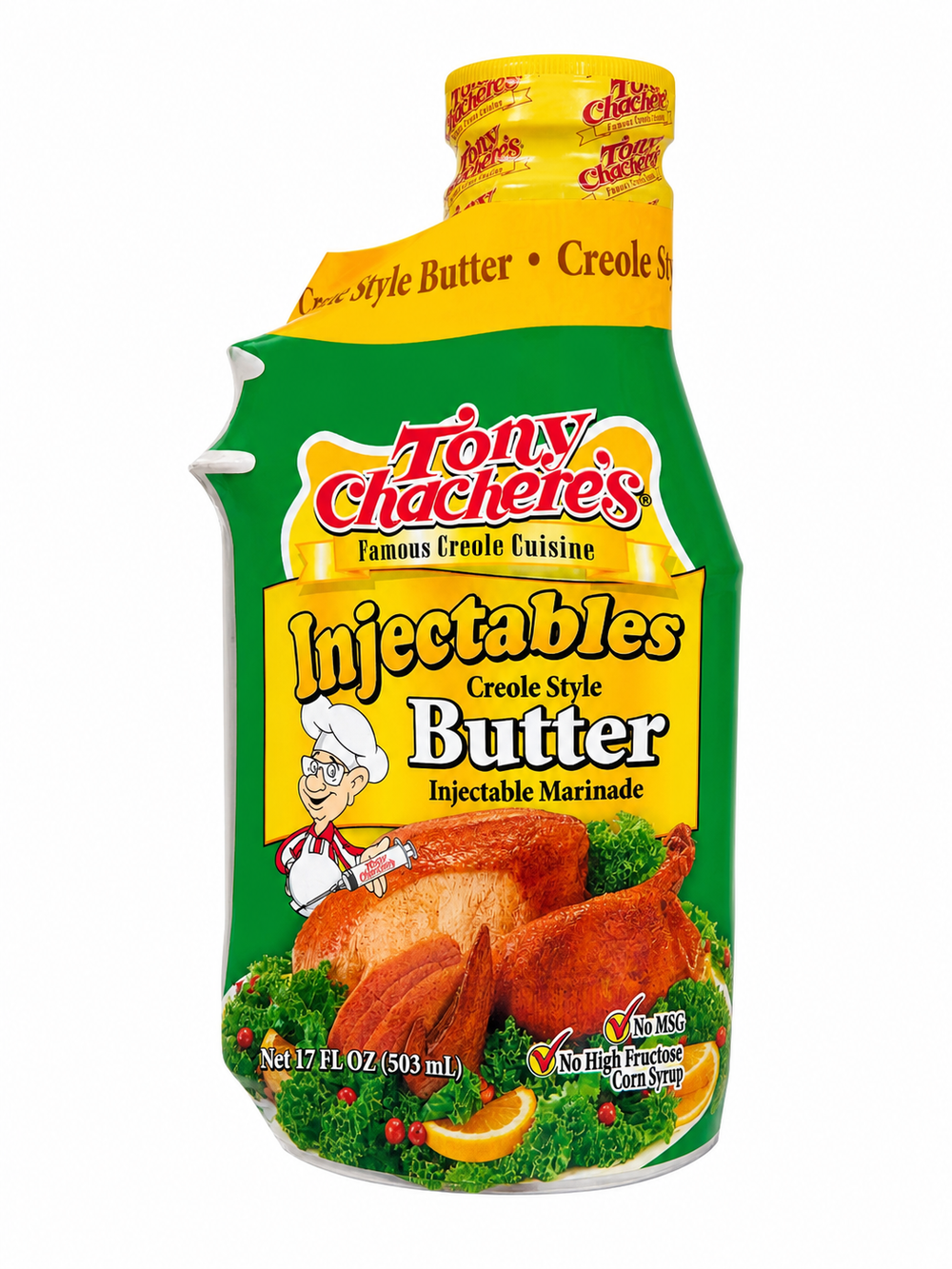 Tony Chachere's Injectables Creole Style Butter Marinade. 17fl oz. (503ml)