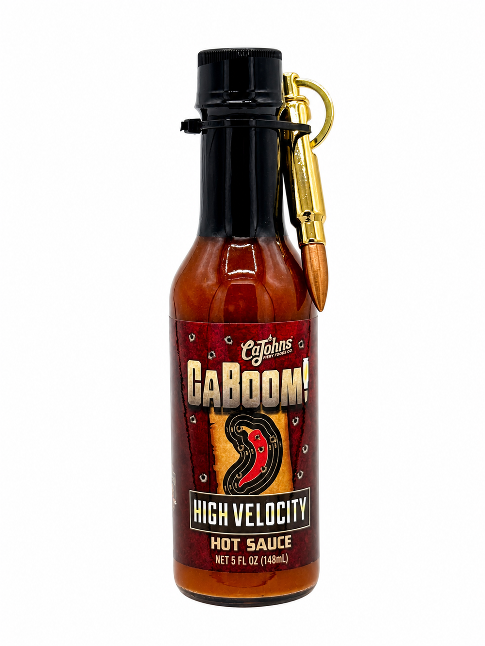 Caboom!! High Velocity Hot Sauce with bullet key chain 148ml (5oz)