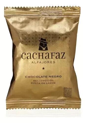 Alfajor Cachafaz Dark Chocolate con Dulce De Leche 60gm - Chile Mojo