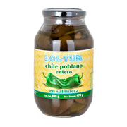 Lol Tun whole Poblano Chiles in jar 940gm - Chile Mojo