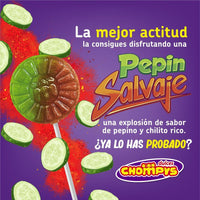 Chompys Pepin Salvaje - Spicy Cucumber Lollipop - Chile Mojo