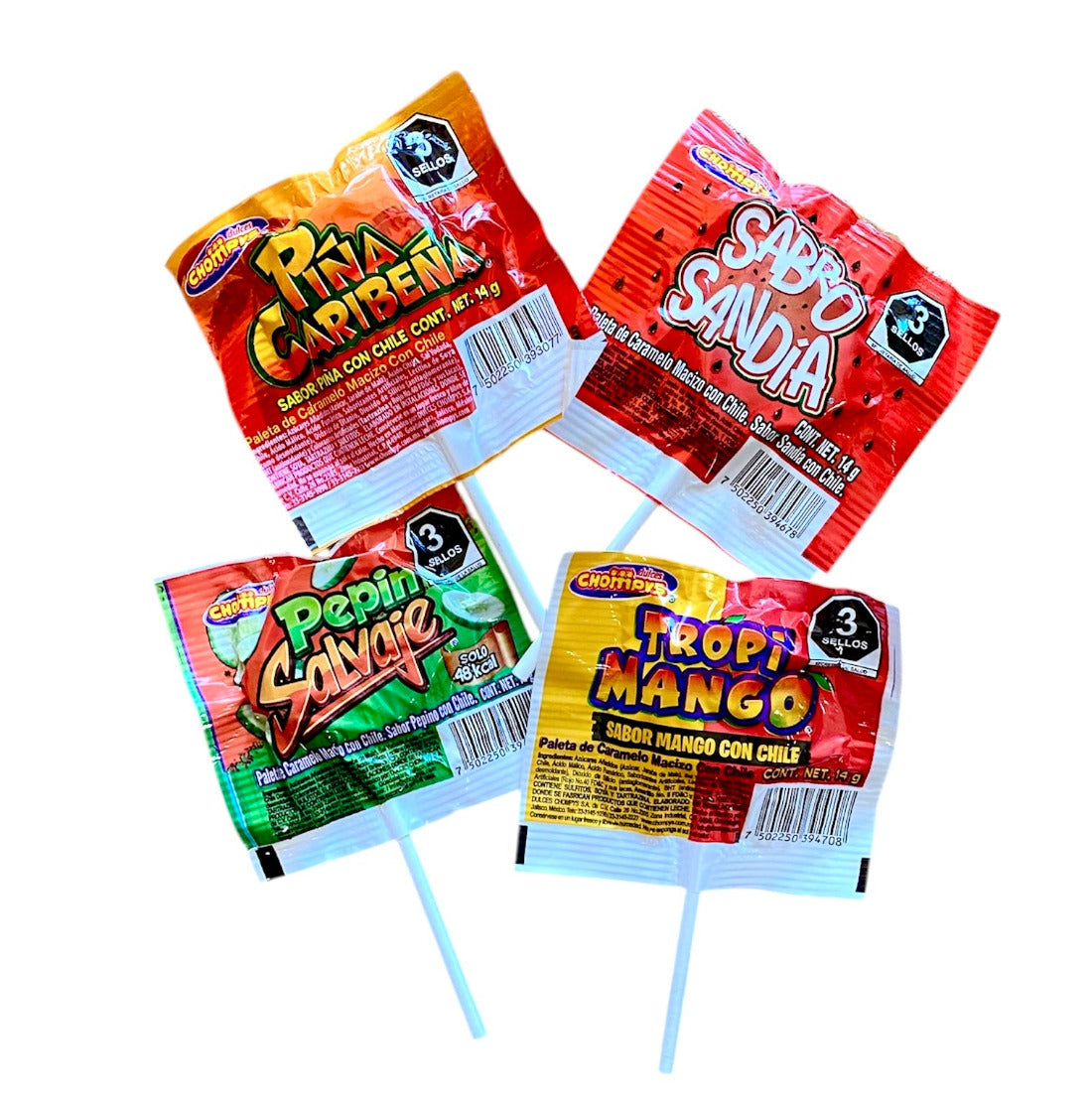 Chompys Spicy Mexican Lollipop Sampler - 4 flavours