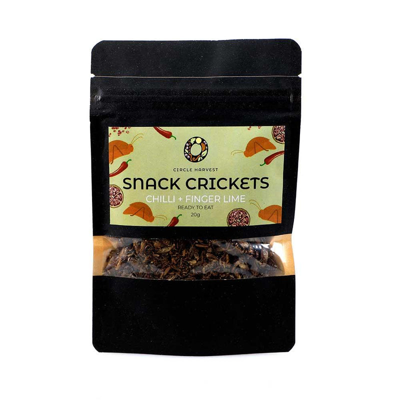Circle Harvest Cricket Snacks - Fingerlime and Chilli 20gm - Chile Mojo