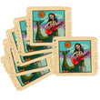 Cotton Drink Coaster - Day of the Dead Mermaid - Chile Mojo