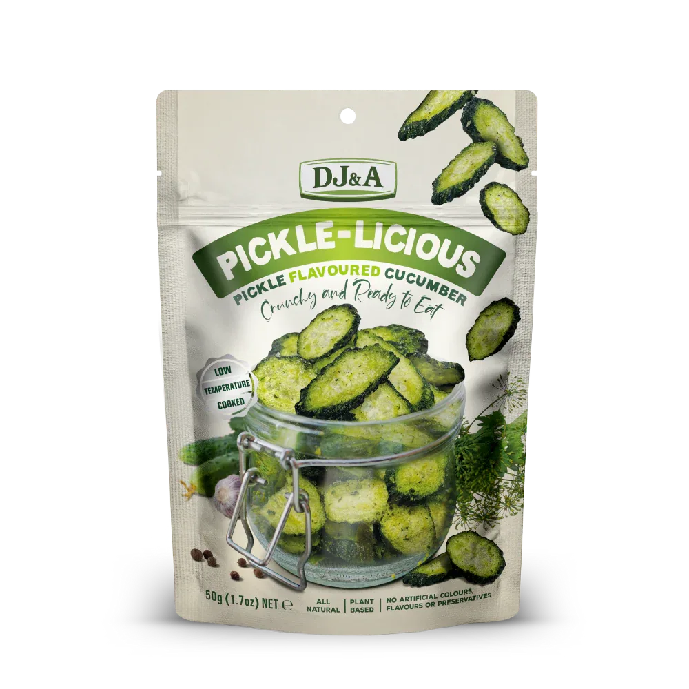 Pickle-licious Pickle Flavoured cucumber chips 50gm - Chile Mojo