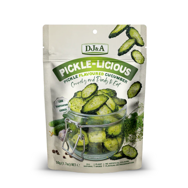 Pickle-licious Pickle Flavoured cucumber chips 50gm - Chile Mojo