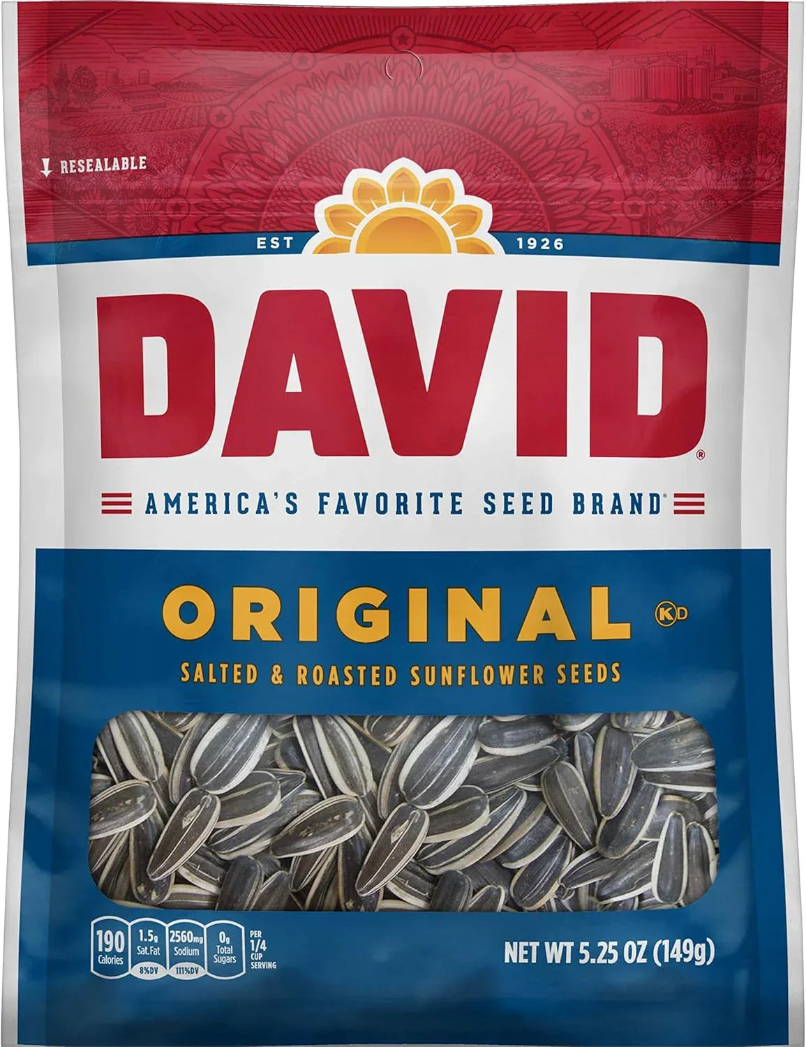 Davids Original Jumbo Salted Sunflower Seeds 149gm - Chile Mojo