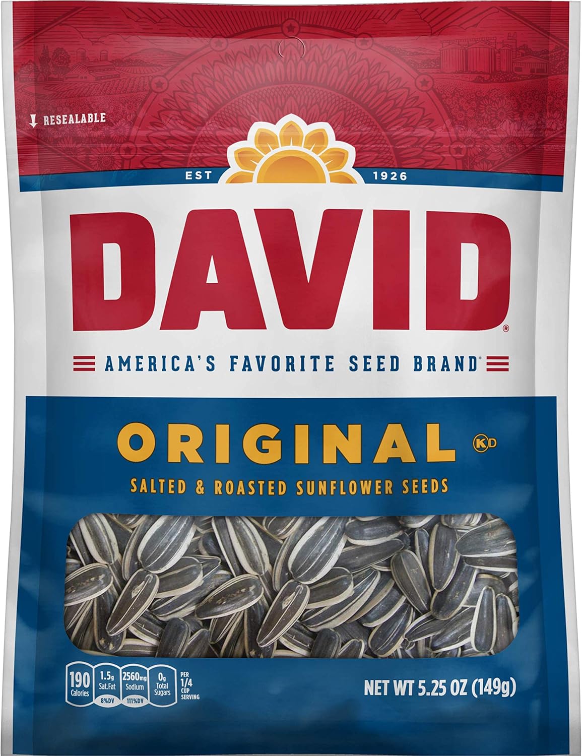 Davids Original Jumbo Salted Sunflower Seeds 149gm