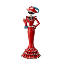 Day of the Dead figurine - Red Catrina - Chile Mojo