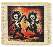 Day of the Dead Digital Print Coaster - Mariachis on the Run - Chile Mojo