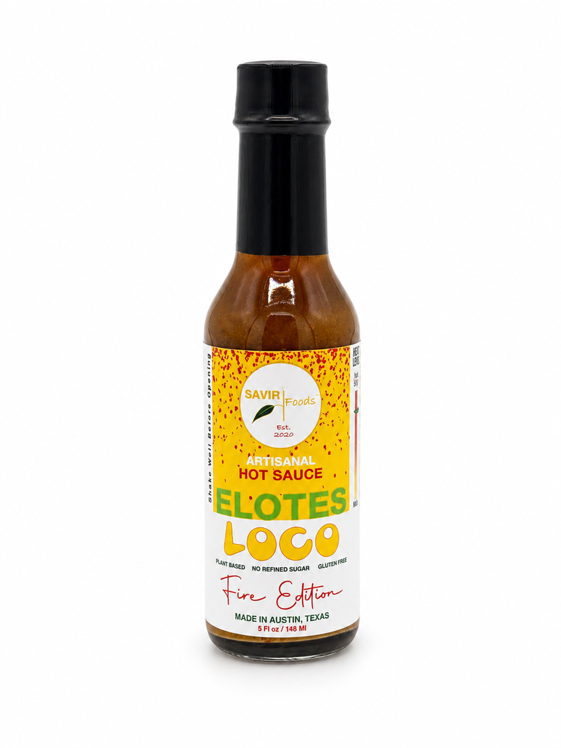 Savir Foods Elotes Loco Fire Hot Sauce 5oz (148ml)