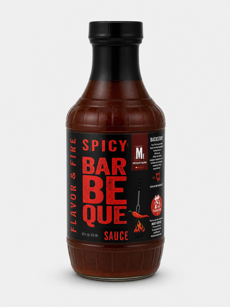 Flavor & Fire Spicy BBQ Sauce 473ml (16oz)