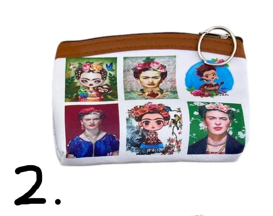 Faces of Frida Coin Purse 13cm x 10cm - Chile Mojo