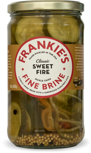 Frankies Fine Brine - Sweet Fire Pickle Chips 24oz (680gm) - Chile Mojo
