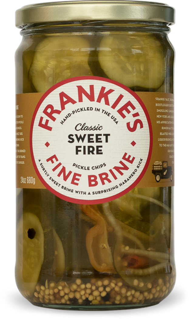 Frankies Fine Brine - Sweet Fire Pickle Chips 24oz (680gm)