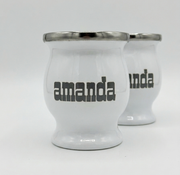 Amanda Stainless Steel Gourd (Medium White) 150ml