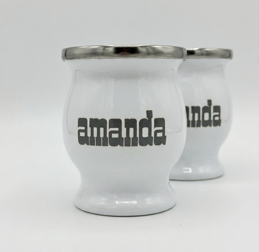 Amanda Stainless Steel Gourd (Medium White) 150ml