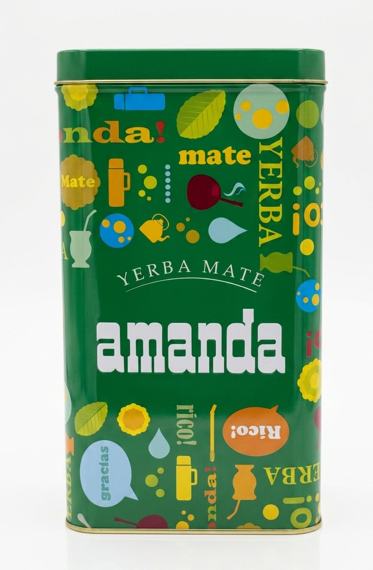 Amanda Yerba Mate Metal Storage Container 500g