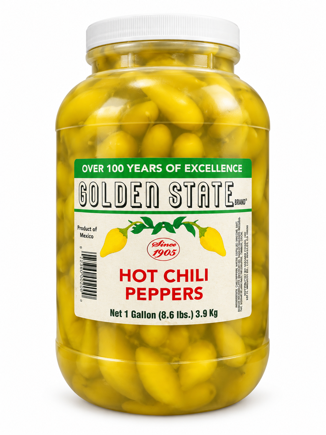 Golden State Hot Chili Peppers 1 gallon (3.9kg)