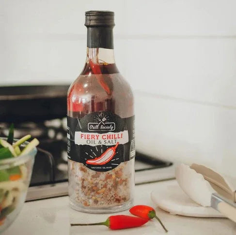 Grill Society Fiery Chilli Oil and Salt Pull-apart Bottle Set - Chile Mojo