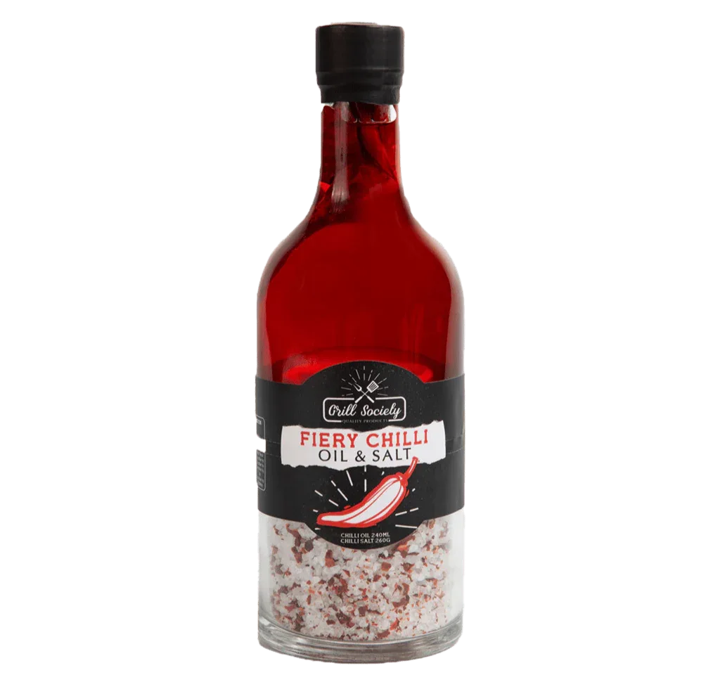 Grill Society Fiery Chilli Oil and Salt Pull-apart Bottle Set - Chile Mojo