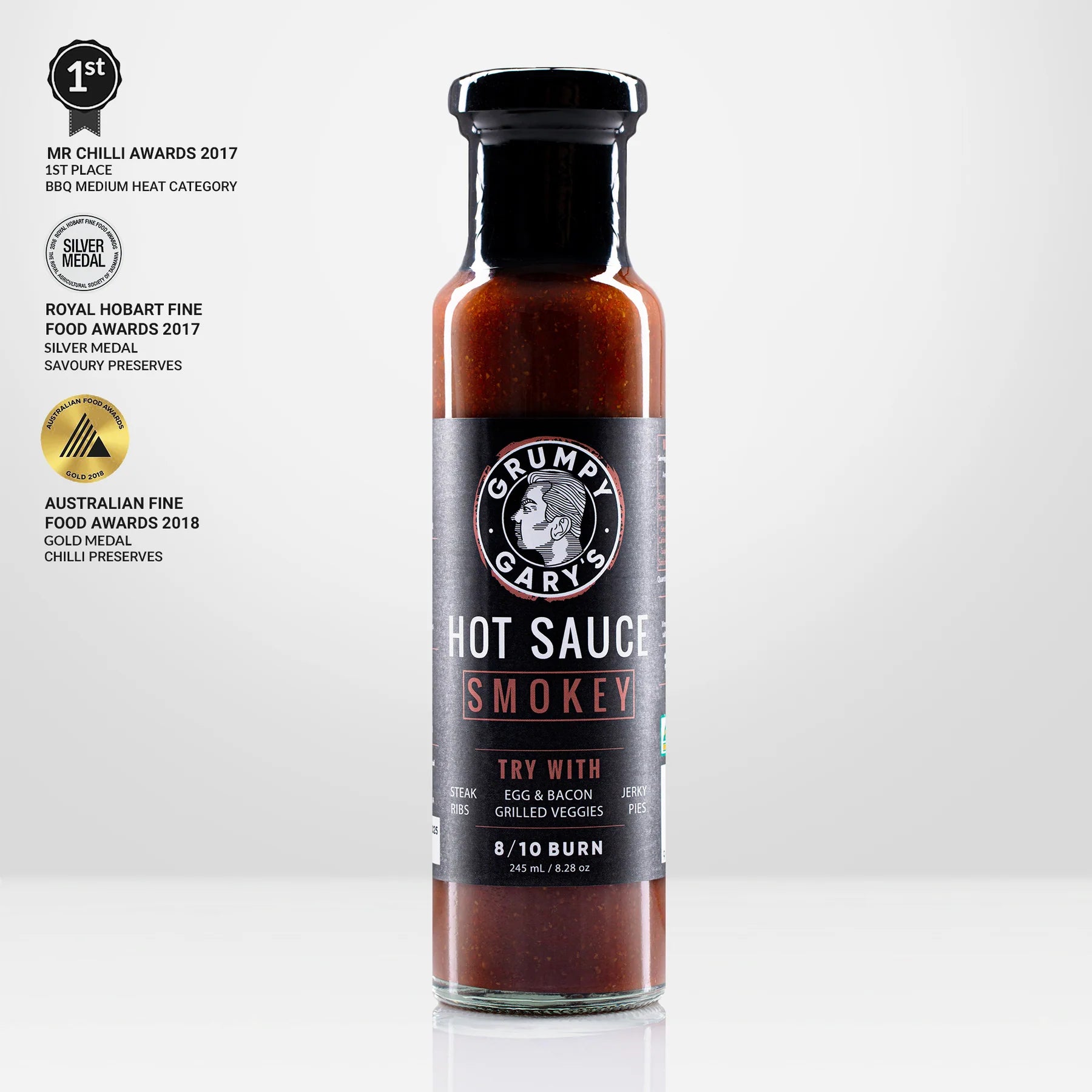 Grumpy Gary Smokey Hot Sauce 250ml