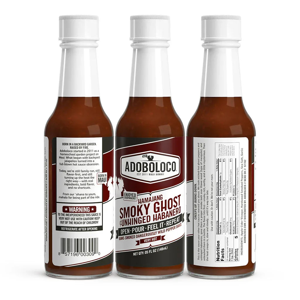Adoboloco Hamajang Smoky Ghost Hot Sauce 148ml (5oz) - Chile Mojo