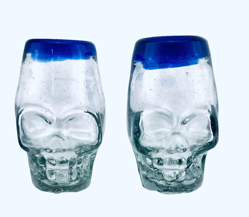Handmade Mexican Calavera Skull Shot Glass - Chile Mojo