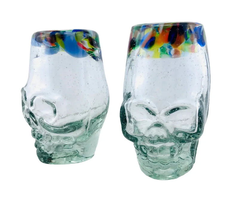 Handmade Mexican Calavera Skull Shot Glass - Chile Mojo