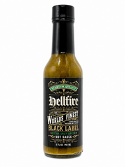 Hellfire Black Label Extra Spicy Green Hot Sauce 5oz (148ml)