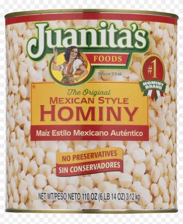 Hominy Mexican Style Juanitas A10 (3.12kg) - Chile Mojo