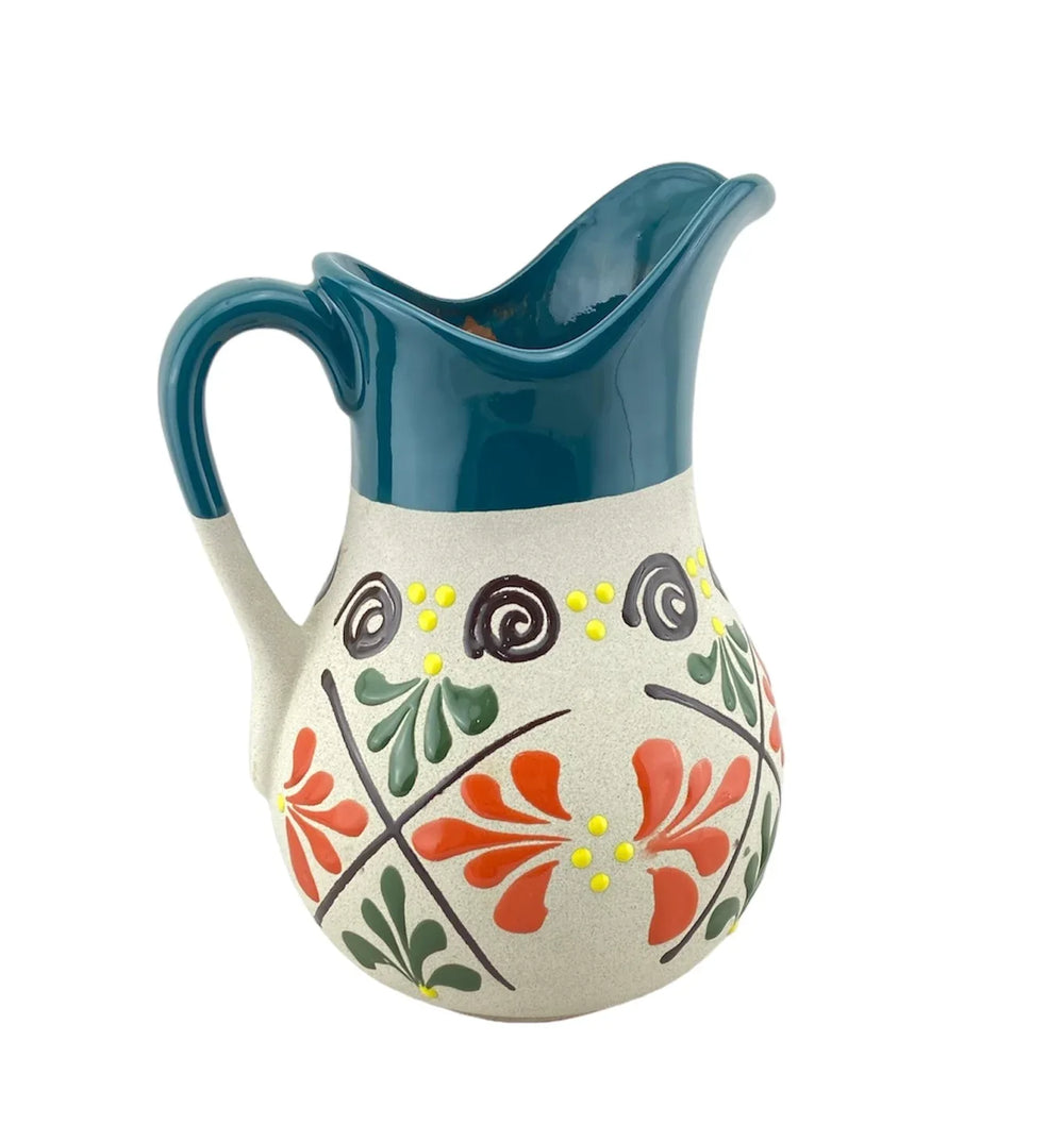 Mexican Ceramic Water Pitcher - Jarra de Ceramica Decorada - Chile Mojo