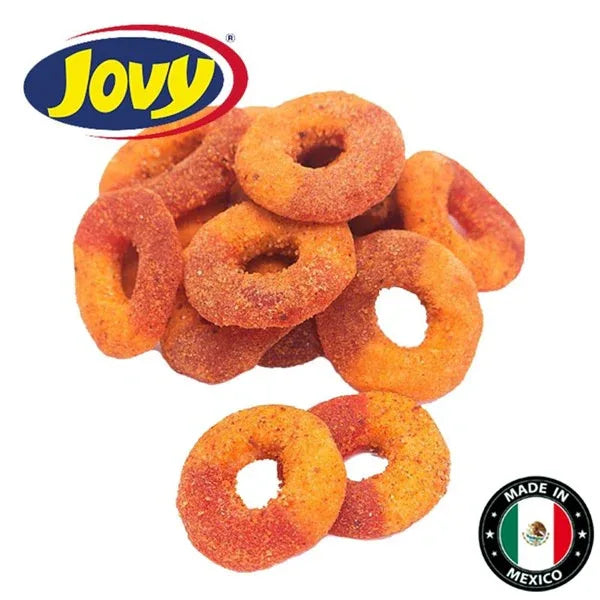 Jovy Spicy Chamoy Gummy Rings - Watermelon 150gm tub - Chile Mojo