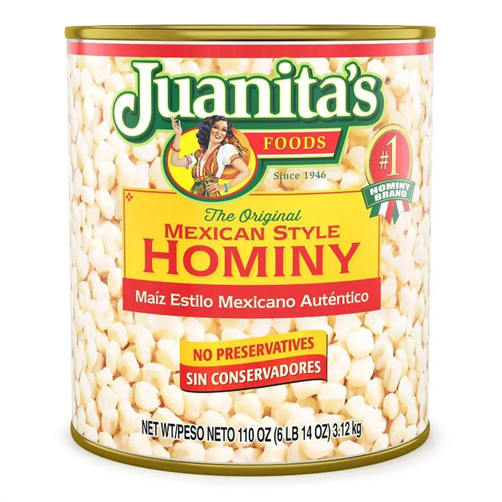 Hominy Mexican Style Juanitas A10 (3.12kg) - Chile Mojo
