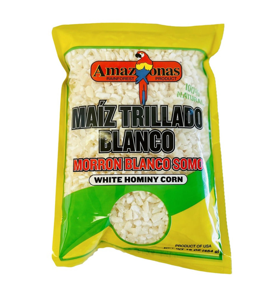 Amazonas Maiz Trillado Blanco (white hominy corn) 454gm