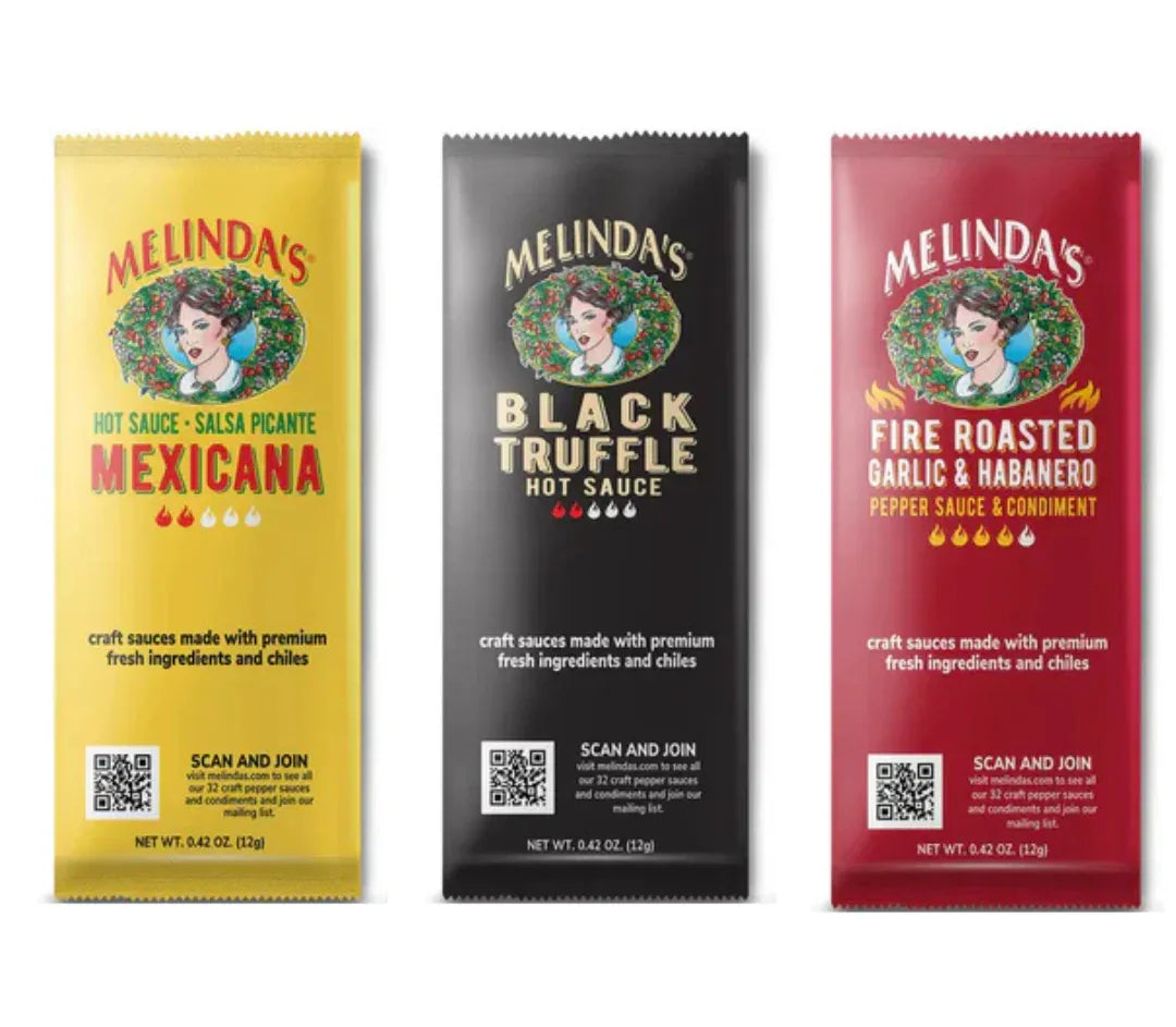 Melindas single serve packet sampler trio - best before Oct-Dec 2025 - Chile Mojo