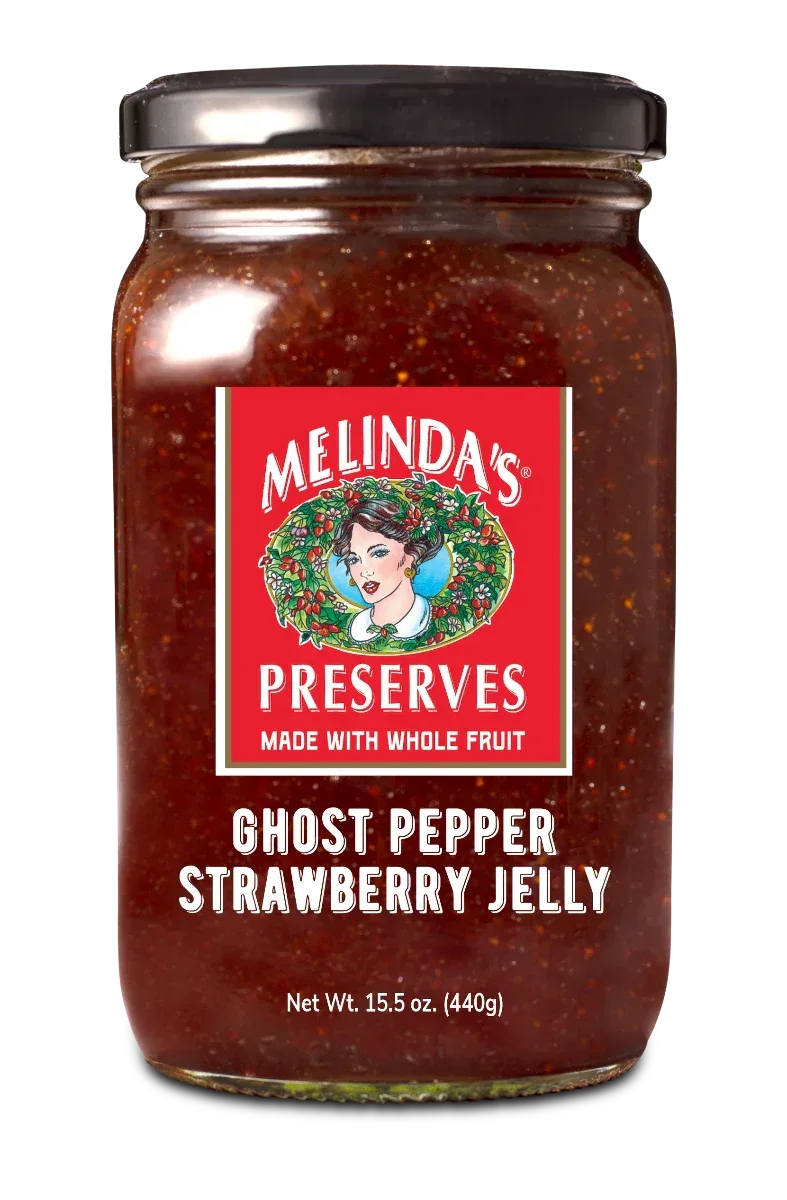 Melindas Whole Fruit Preserves - Strawberry Ghost Pepper Jelly 440gm - Chile Mojo