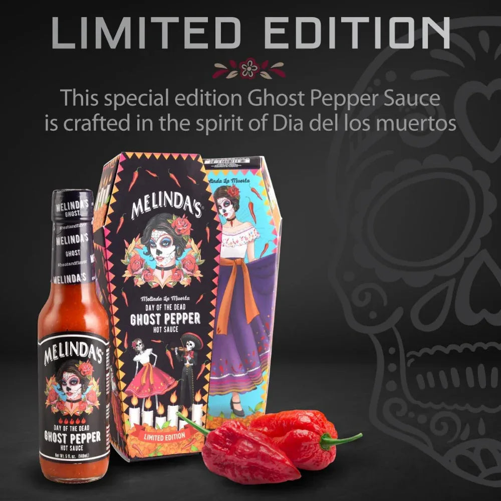 Melindas La Muerta Day of the Dead Sauce in Coffin box 148ml (5oz) - Chile Mojo