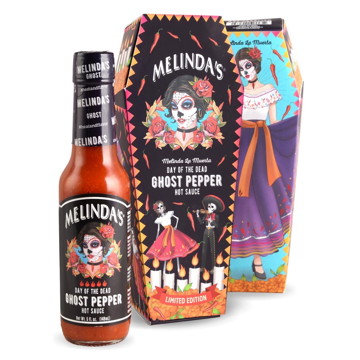 Melindas La Muerta Day of the Dead Sauce in Coffin box 148ml (5oz)