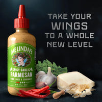 Melindas Wing Sauce Spicy Garlic Parmesan 355ml - Chile Mojo
