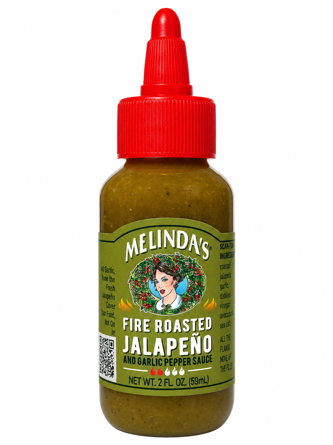 Melindas Fire Roasted Jalapeno Hot Sauce Mini 59ml